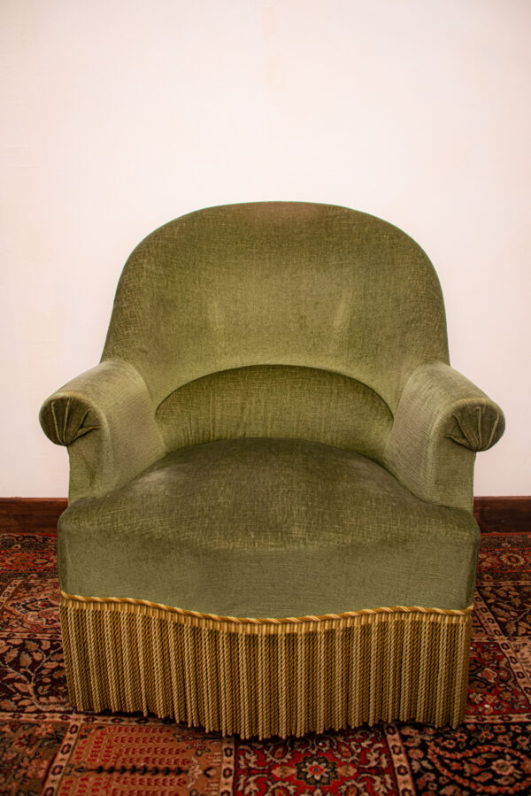 Fauteuil velours à franges – Image 2