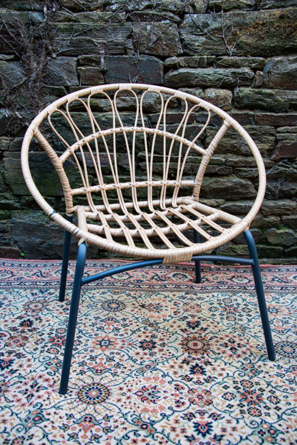 Fauteuil effet rotin