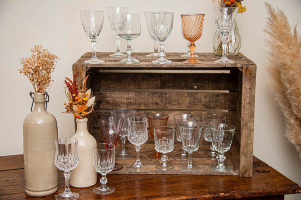 Verres à vin vintage