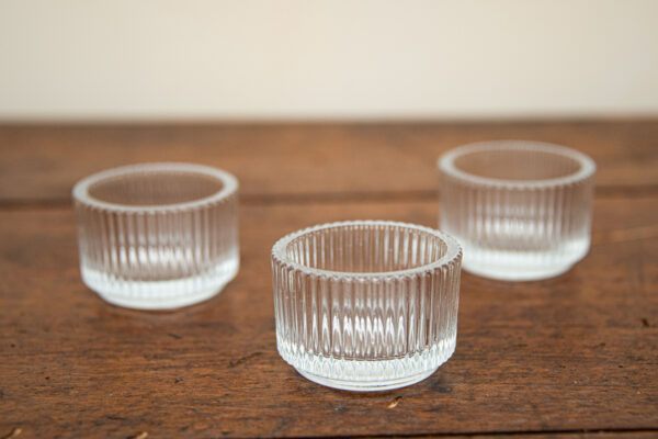 Photophores en verre strié – Image 2