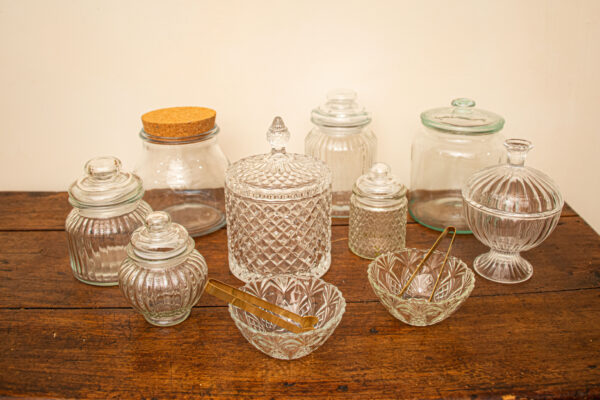 Bonbonnières & contenants en verre