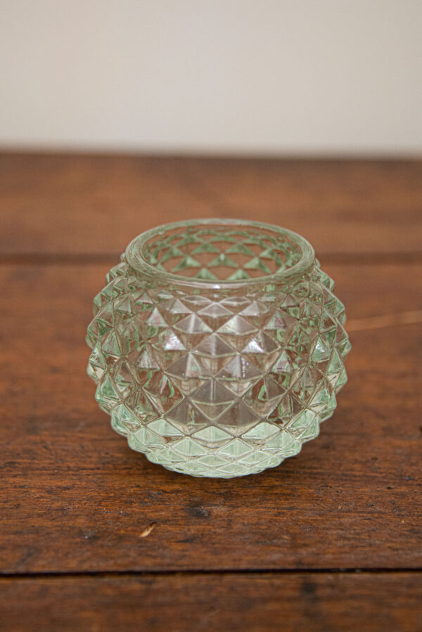 Photophore en verre taillé