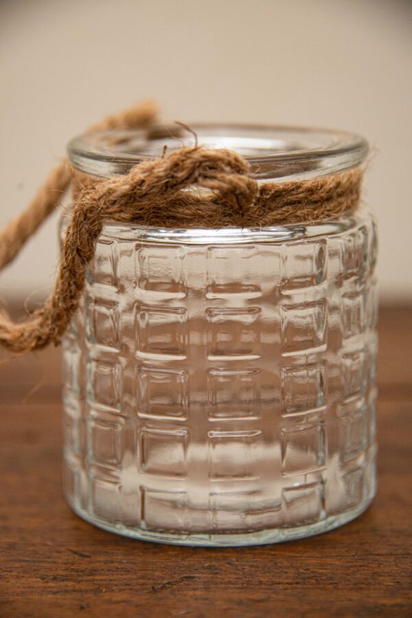 Photophores en verre avec corde – Image 3