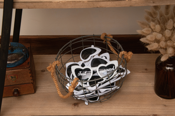 Lunettes cœurs blanches – personnalisables – Image 3