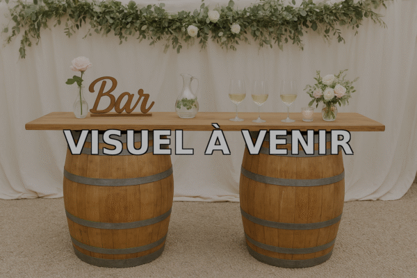 Bar rustique sur tonneaux