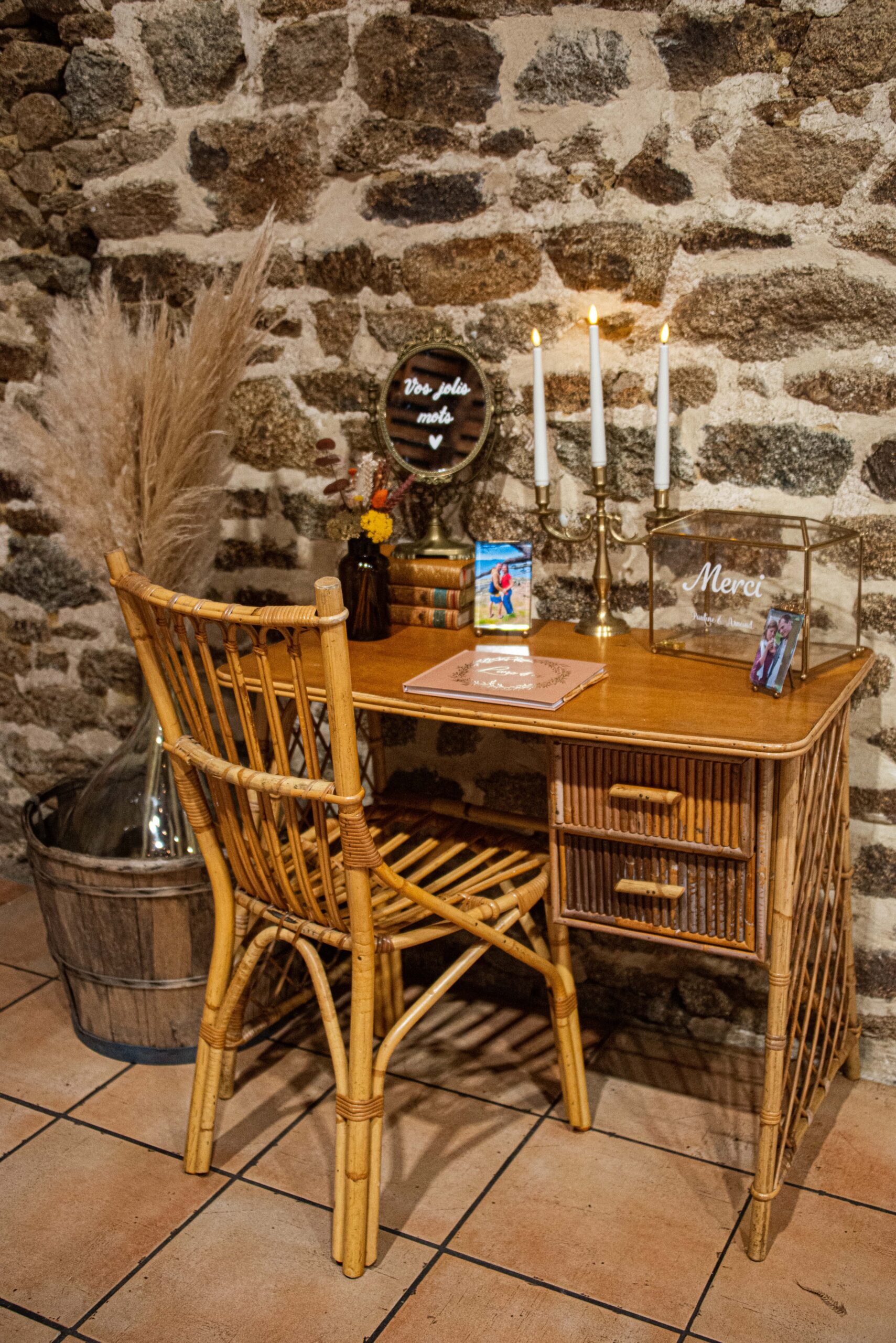 Urne en verre & laiton – Image 2