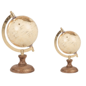 Globes décoratifs dorés – Lot de 2