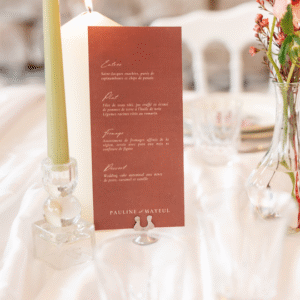 Porte-menu métallique