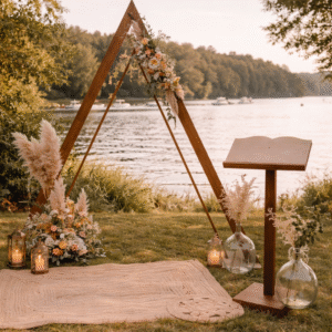 Arche de cérémonie en bois triangulaire