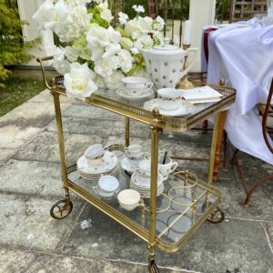 Desserte vintage dorée